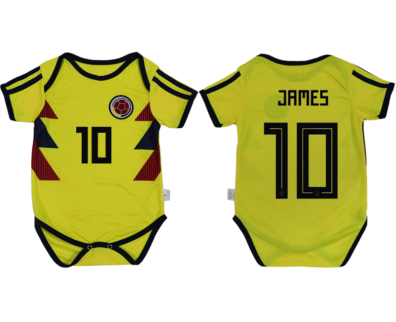 2018 FIFA WORLD CUP COLUMBIAC BABY #10 JAMES YELLOW